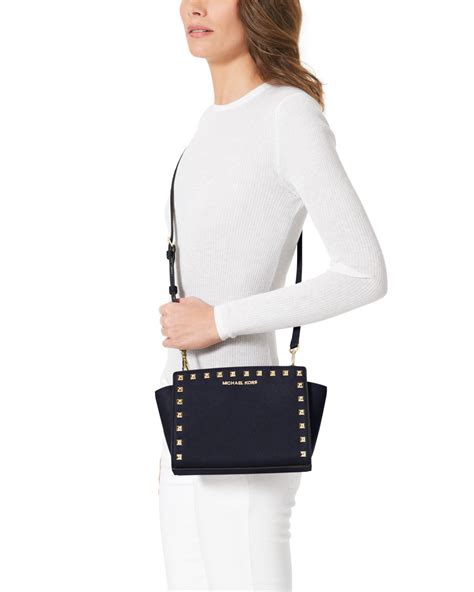 michael kors selma medium dark blue|Michael Kors selma medium crossbody.